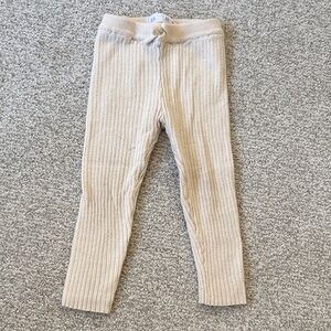 Zara Knit Cream Kids Leggings